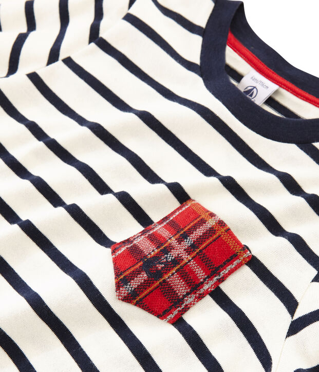 Boys' Long-Sleeved T-shirt white/blue