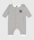 Babies Breton stripe cotton playsuit with a collar