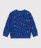 Children's animal print cotton sweatshirt blue/multicolor