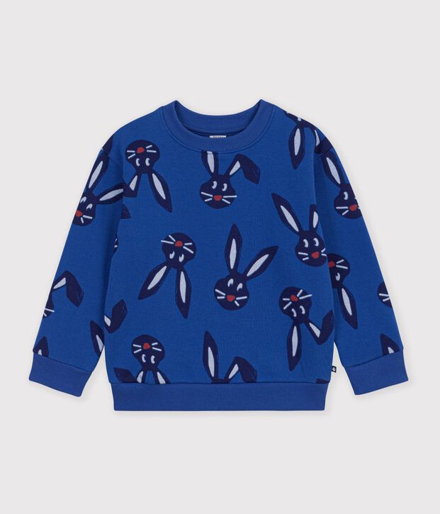 Children's animal print cotton sweatshirt blue/multicolor