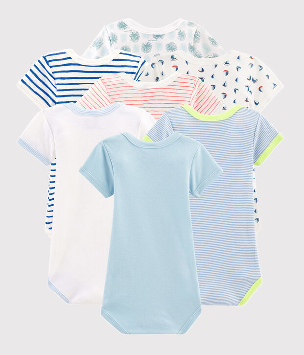 Baby boys' surprise set of short-sleeved bodysuits - 7-pack multicolor