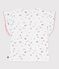 Children's short-sleeved floral print cotton T-shirt MARSHMALLOW white/MULTICO white