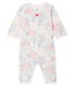 Baby Girls' Footless Tube-Knit Sleepsuit