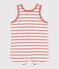 Babies' Thick Jersey Playsuit MARSHMALLOW white/PAPAYE
