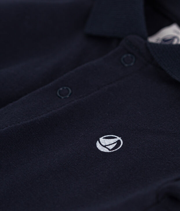 Babies' Short-Sleeved Cotton Polo Shirt SMOKING