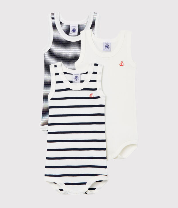 Unisex Babies' Sleeveless Bodysuit - Set of 3 multicolor