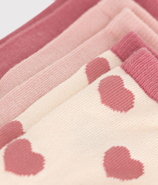 Children's heart-patterned cotton socks - 3-pack variante 1