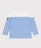 Children's stripy cotton Breton top MARSHMALLOW white/PERSE blue