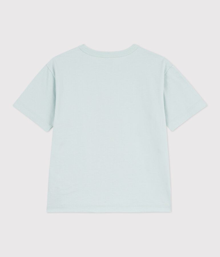 Children's short-sleeved cotton T-shirt blue