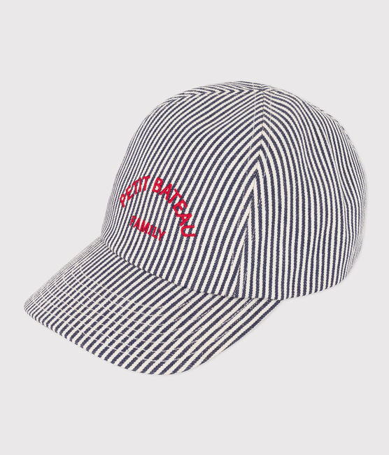 Unisex Children's Petit Bateau Family Cap MEDIEVAL blue/MARSHMALLOW white