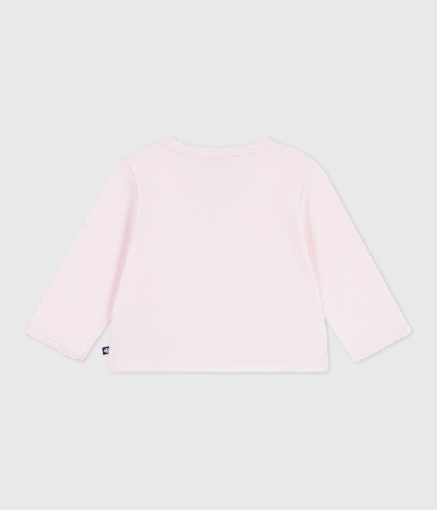 Babies' plain cotton cardigan BARELY