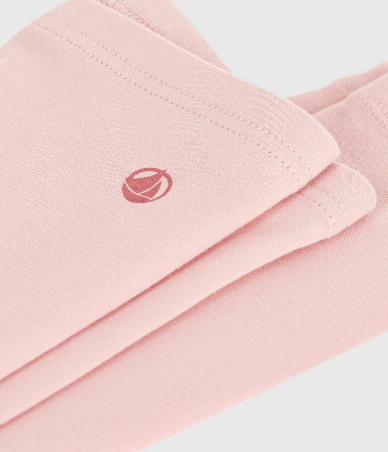 Children's plain cotton leggings pink