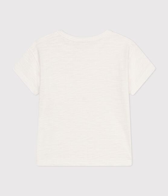 Babies' Short-Sleeved Slub Jersey T-Shirt MARSHMALLOW white