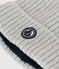 Children's polar fleece-lined knitted beanie hat CHATON CHINE grey