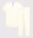 Girls' Yellow Spotted Fine Cotton Pyjamas