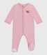 Babies' plain velour pyjama suit