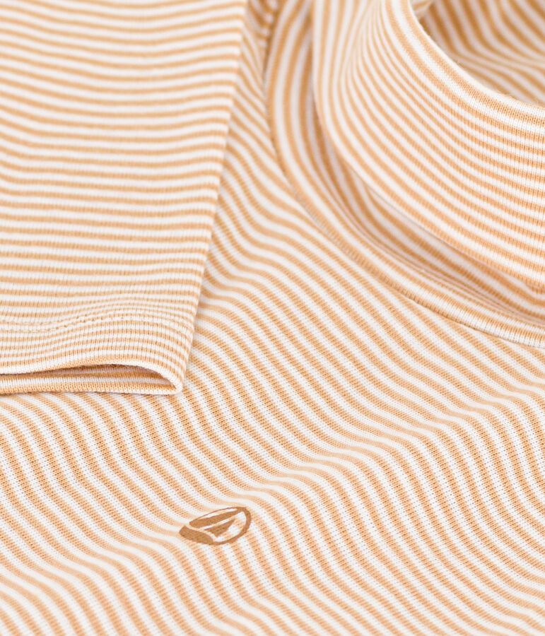 Children's Unisex Stripy Cotton Polo Neck TOURONE /MARSHMALLOW