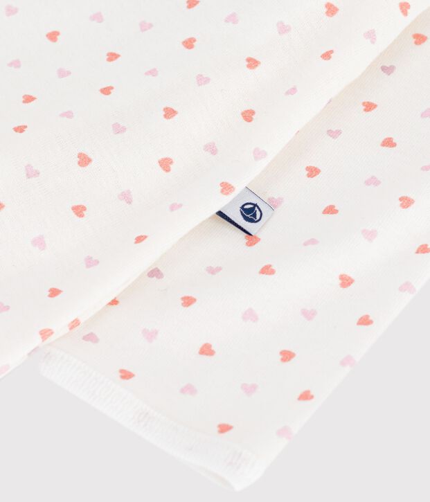 Babies' footless cotton flower print bodyjamas white/multicolor