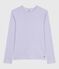 Women's Iconic long-sleeved cotton cocotte stitch T-shirt PARME purple