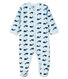 Baby Boys' Velour Whale Sleepsuit
