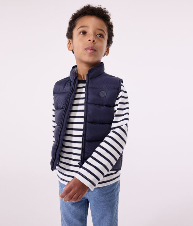 Children's Sleeveless Quilted Padded Jacket blue