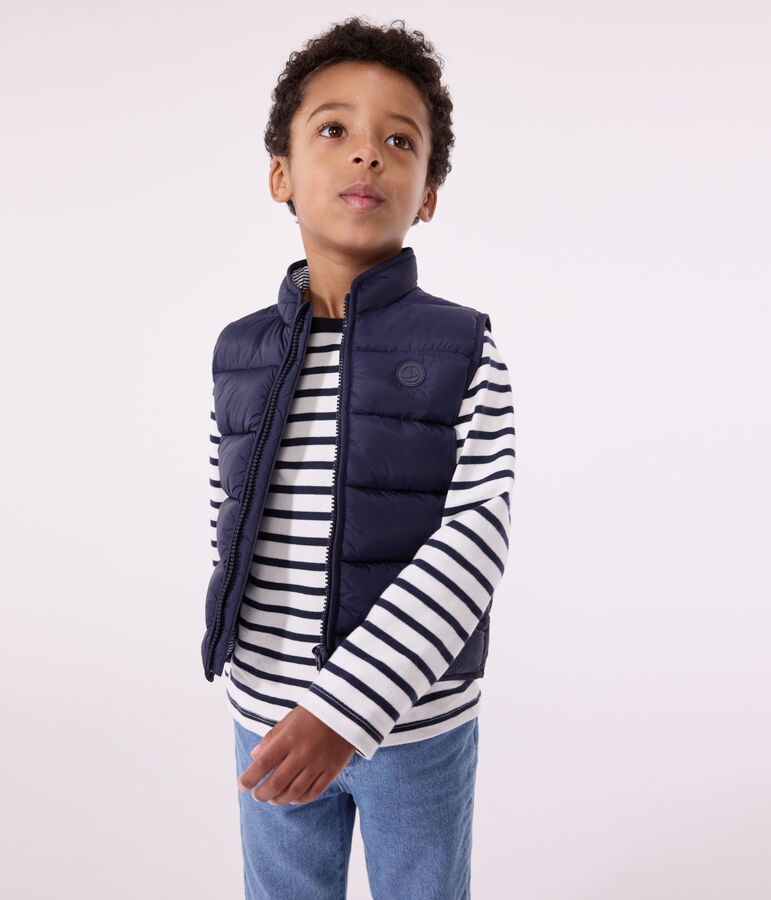 Children's Sleeveless Quilted Padded Jacket SMOKING blue