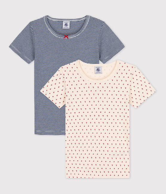 Girls' Short-sleeved Cotton T-Shirt - 2-Pack variante 1