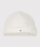 Newborn babies' terry velour bonnet MARSHMALLOW white