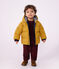 Babies' puffer jacket in plain polyester yellow