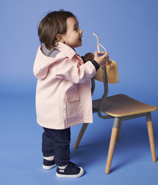 Petit Bateau Baby Girls' Iconic Raincoat MINOIS pink