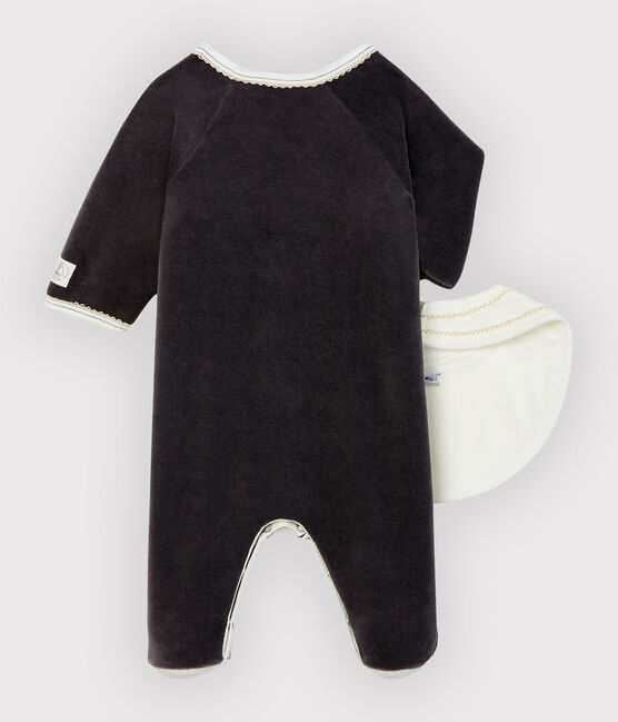 Babies' Velour Sleepsuit and Bib Set variante 1