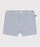 Babies' Seersucker Shorts GAULOISE /MARSHMALLOW