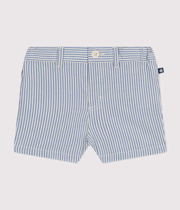 Babies' Seersucker Shorts blue/white