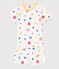 Unisex Glow-in-the-Dark Short Cotton Pyjamas MARSHMALLOW white/MULTICO white