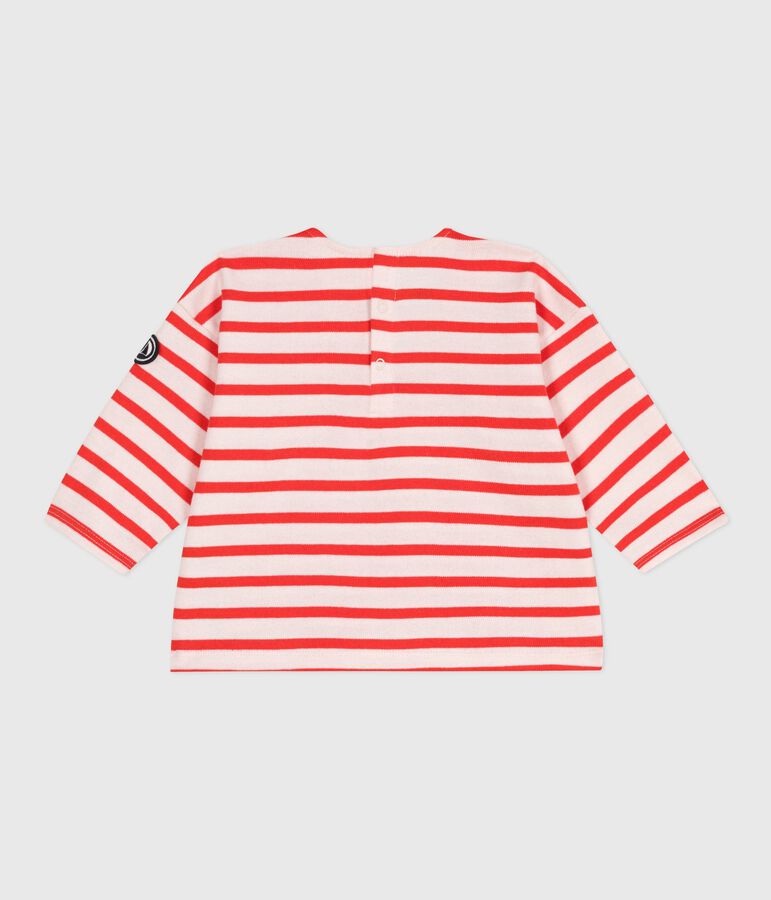 Baby sailor top in thick cotton FLEUR pink/SPICY