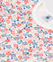 Children's printed cotton pyjamas with short sleeves and long legs MARSHMALLOW white/MULTICO white