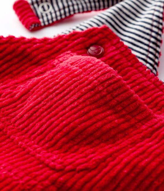 Baby boy's long dungarees TERKUIT red