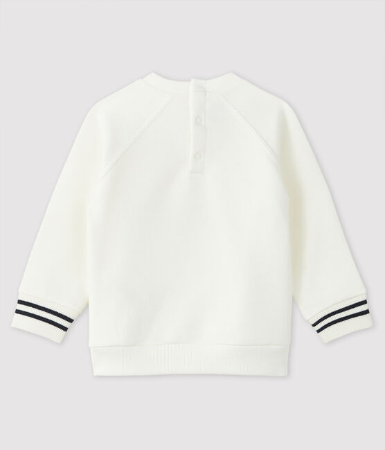 Baby boy's print sweatshirt MARSHMALLOW white