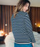 women's striped top in heavyweight jersey SMOKING blue/COQUILLE beige