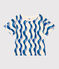 Girls' short-sleeved cotton T-shirt AVALANCHE white/MULTICO