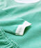 Unisex Pinstriped Green Organic Cotton Pyjamas PIVERT green/MARSHMALLOW white