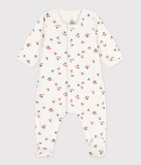 Babies' Floral Tube Knit Bodyjama MARSHMALLOW white/MULTICO white