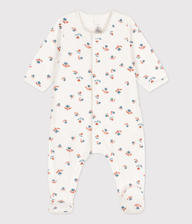 Babies' Floral Tube Knit Bodyjama white/multicolor