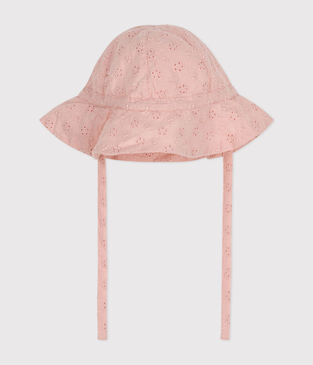 Babies' Pink English embroidery Bucket Hat pink