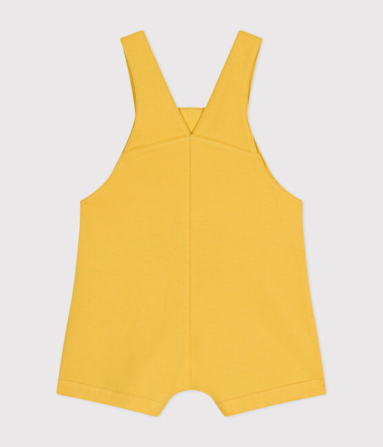 Babies' Short Lightweight Fleece Dungarees NECTAR yellow