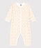 Babies' Footless Cotton Pyjamas MARSHMALLOW white/BOUDOR yellow