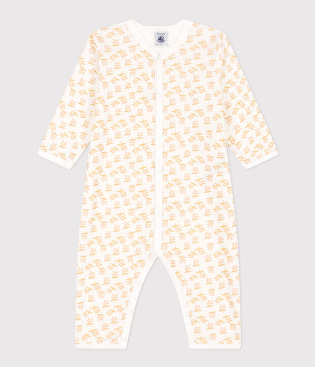 Babies' Footless Cotton Pyjamas white/yellow