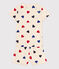Girls' Heart Patterned Cotton Short Pyjamas AVALANCHE white/MULTICO