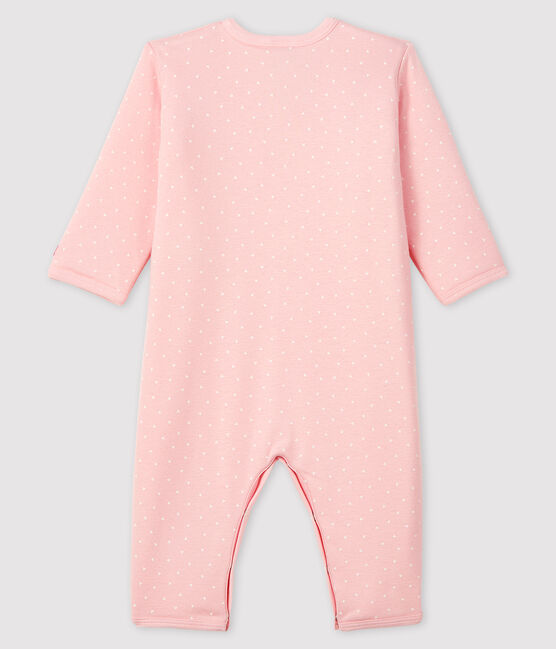 Baby Girls' Footless Padded Ribbed Sleepsuit MINOIS pink/MARSHMALLOW white