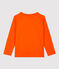 Boys' Long-Sleeved Cotton T-Shirt CAROTTE orange